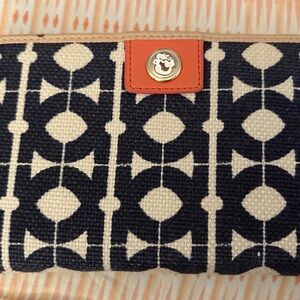 Spartina 449 Cream Leather Accordion Wallet